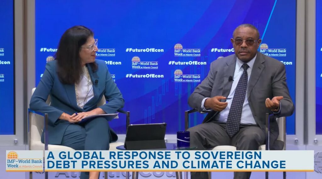 Nicole Goldin in conversation with His Excellency, former Prime Minister of Ethiopia, Hailemariam Desalegn Boshe